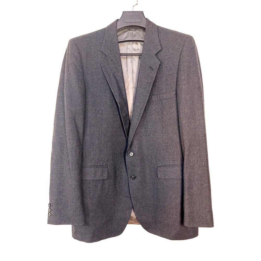 Vintage Givenchy Gentleman for Chequers Ltd Suit Jacket Men Dark Gray Wool Blend